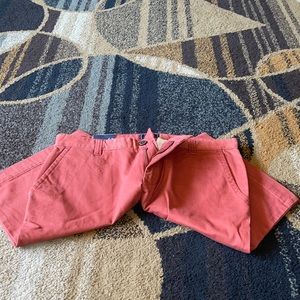 Brand New Mens G.H. Bass & Co Polo Shorts. Orange-Red and Khaki colors.